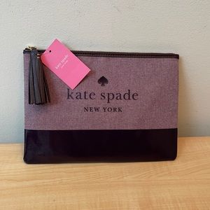 Kate Spade Large Tassel Deep Plum Pouch